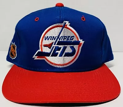 Vintage WINNIPEG JETS NHL Hockey Sports Specialties SPELLOUT Snapback Cap Hat • $47.99