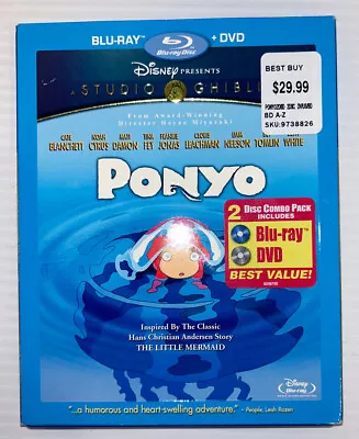 2008 Ghibli Disney Ponyo Anime Blu-Ray & DVD. Miyazaki Greatness! • $7