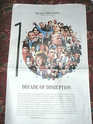 WALL STREET JOURNAL Newspaper Special Section DECADE OF DISRUPTION Dec 18 2019 • $2.50