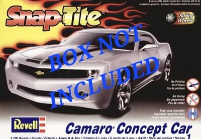 Revell Kit #1944 Camaro Concept Car Plastic Kit 1:25 Snap Tite-BOX NOT INCLUDED • $10.99