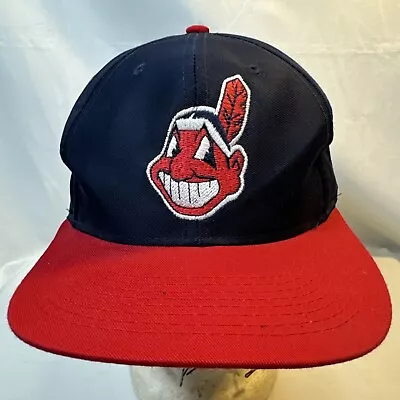 Cleveland Indians CHIEF WAHOO  Vintage “Logo 7” YOUTH Snapback Cap Hat NWT • $25