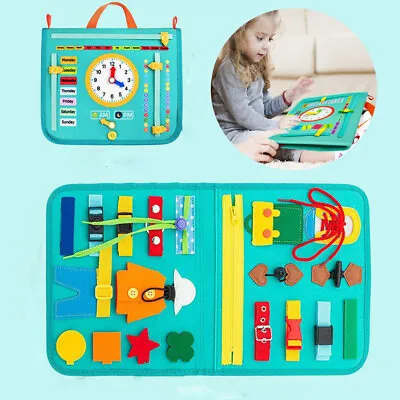 Busy Board Montessori Toy For 2 3 4 Year Old Toddler Travel Toys Boys Girls Gift • £7.99