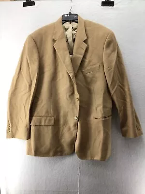 VTG Claiborne 48L Tan Camel Hair Jacket Blazer Sport Coat Professor • $40