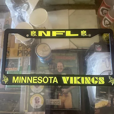 Minnesota Vikings NFL Hard Plastic License Plate Frame Pre Owned 6x12 • $2.88