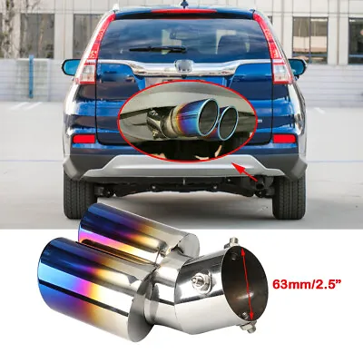 For Honda CR-V CRV HR-V Curved 2  Rear Exhaust Pipe Tail Muffler Dual Tips Sport • $19.86