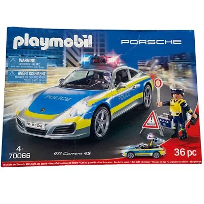Playmobil Porsche 911 Carrera 4S Police Car With Lights And Sound 70066 • £28