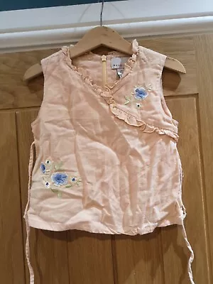 Maggie & Zoe Girls Linen Mix Top Size 4 Years  • £7.95