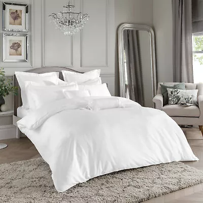  Luxury Pharaoh Linen 100% Egyptian Cotton Duvet Cover Complete Set 200 Thread • £19.99