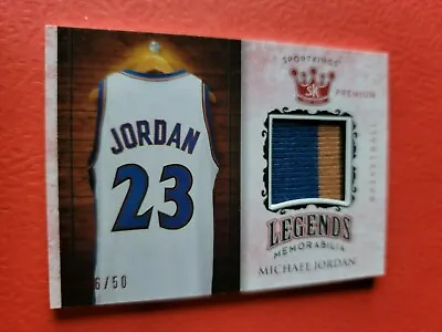 MICHAEL JORDAN GAME USED JERSEY CARD #d16/50 18 SPORTKINGS LEGENDS BULLS WIZARDS • $299.95