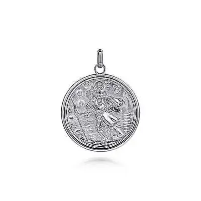 Sterling Silver 32mm St. Christopher Medal • $195