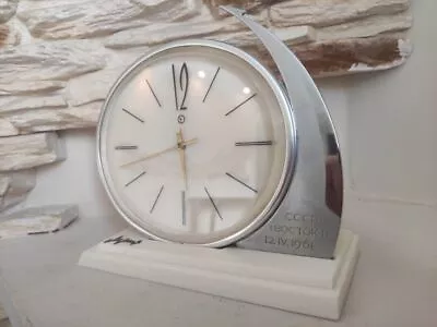 Vintage Old Rare Soviet Desk Clock Molnija Watch Cosmos Space Gagarin Ussr • $198.67