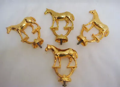 4 Vintage Gold Metal  Horse Trophy Figures Top Tops Horses 1960 - 1970   • $16