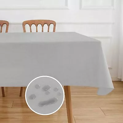 NLMUVW Vinyl Tablecloth With Flannel Backing 100% Waterproof Square PVC Table... • $15.77