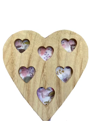£0.99 • Buy Wooden Heart Scarf Belt Tie Hanger Holder Wardrobe Organiser NWOT FREE P&P