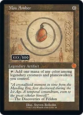 MTG Mox Amber (Schematic) (Serial Numbered) Near Mint Foil • $1050.99