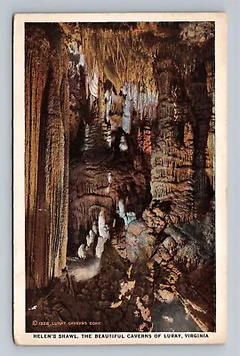 $2.24 • Buy Helen's Shawl The Beautiful Caverns Of Luray VA Old Vtg Postcard View 1930s Cave
