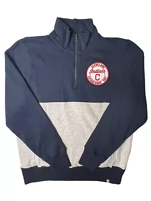 *RARE* NWT Cleveland Indians '47 Brand 1/4 Quarter Zip Fleece Pullover MLB NOS • $99.99