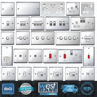 £11.79 • Buy BG NEXUS METAL POLISHED CHROME Switches & Sockets Decorative Light Mains USB 13A