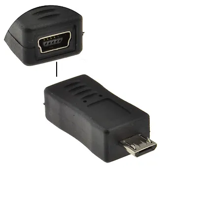 USB Mini B 5 Pin Socket To Micro USB Male Plug Adapter Converter [005947] • £2.50