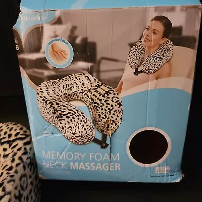Health Touch Memory Foam Neck Pillow Massager Leopard Print Pattern • $13.29
