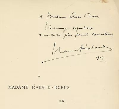 Henri RABAUD / La Fille De Roland Tragédie Musicale En Quatre Actes Signed 1904 • $144