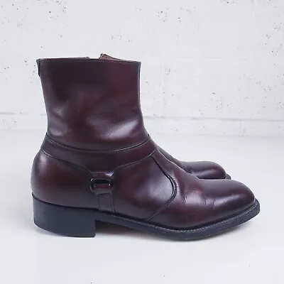 Vintage Breather Wright Ankle Boot Oxblood Red/Brown Leather Zip Mens 7.5 Zip • $59.99