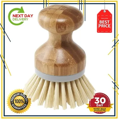 £5.49 • Buy Addis Wooden Bamboo Handle Palm Brush Scrub Washing Up Dish Scourer Sponge