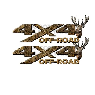 4X4 Off Road MAX Camo Decal Graphic Camo Truck Stickers X2 MKA4ORFT Buck HEAD • $23.99