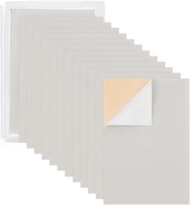 20PCS Velvet (Light Grey) Fabric Sticky Back Adhesive Back Sheets A4 Sheet (8.3 • £12.84