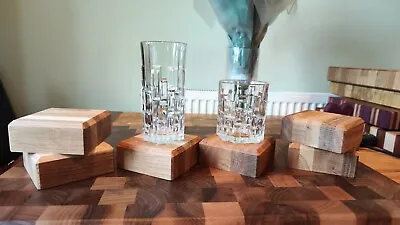 Solid Oak Coasters Chunky Extra Thick Drink Holders Set Of 6  • £24.99
