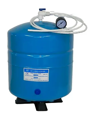 Reverse Osmosis Drinking Water Storage RO Pressure Tank Gauge Blue 4G NSF PAE132 • $64.99