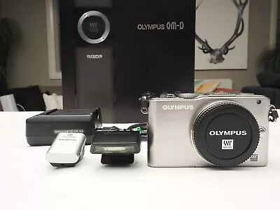 OLYMPUS PEN Lite Camera-E-PL3 12.3MP Silver With Olympus PP-1 Pen PAL Bluetooth  • $345