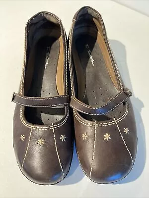 Thom Mcan Brown Leather Mary Janes Womens Size 11 Comfort Flats • $21.25