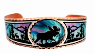 100%  All Copper Bracelet Moose Of Montana  Art Women Artisan Copper Cuff • $24.95