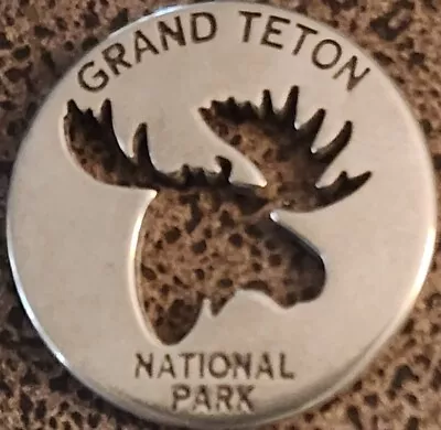 Grand Teton National Park - Moose Head Die Cut Token - Wyoming • $4