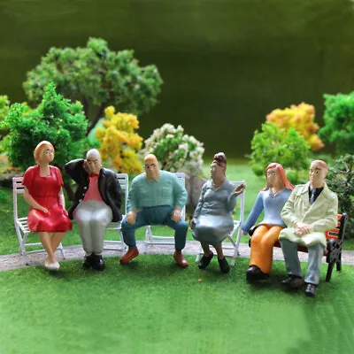 P2512 6pcs G Scale Figures 1:22.5-1:25 All Seated  Painted People Model Railway • £10.79