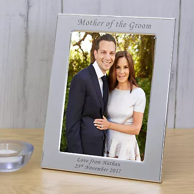 PERSONALISED WEDDING Photo Frame Groom Bride Parents Bestman Bridesmaid Usher • £14.99