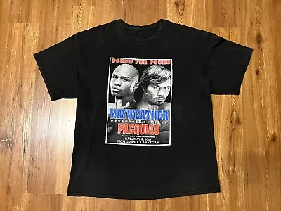 Boxing Shirt Mens 2XL Floyd Mayweather Vs Manny Pacquiao 2015 Pound For Pound • $21.21