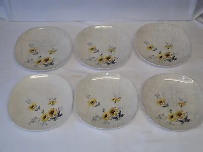 J & G Meakin Sol Summertime Retro Set Of 6 X 6.8  Side Plates • £12