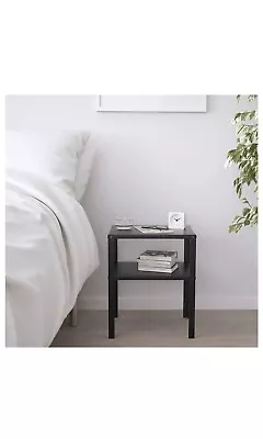 $39.94 • Buy IKEA Bedside Table Black Cabinet Lamp Side Nightstand Bedroom Unit