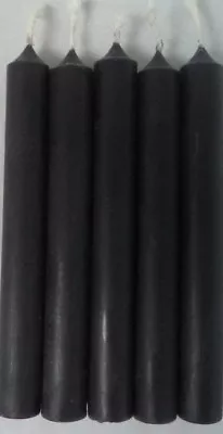 Spell Mini Candles 1/2'X 4'- 5 Velas Negras Para Rituales Espirituales Santeria • $10.99