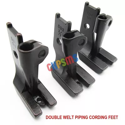 $47.40 • Buy 3set/3size Double Welt Piping Cording Foot Feet For Juki Lu562 Lu563 Lu1508