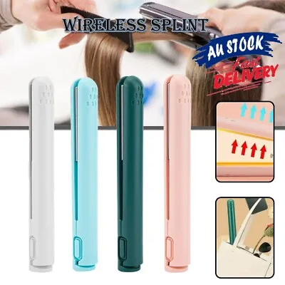 Women Mini Hair Curler 2-in-1 Hair Straightener Quick Straight Hair Styling AU • $6.98
