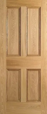 LPD Oak Internal 4 Flat Panel Solid Doors • £79.99