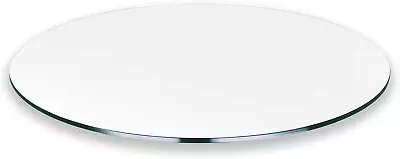 Pro Safe Glass 38  Round Tempered Glass Table Top 3/8  Thick Flat Edge - Clear • $157.97