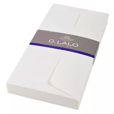 Lalo 46100L - Pack Of 25 Self-Adhesive Lined Envelopes DL In French Laid Paper • $20.65