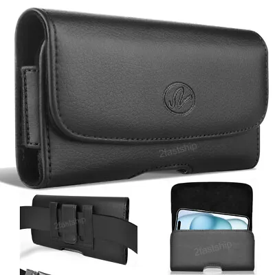 For Motorola Moto G / G Play / G Power / G Stylus / Pure Leather Case Clip Pouch • $8.15