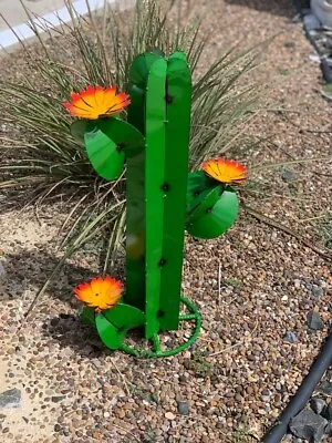 Metal Saguaro Cactus Green - Garden Art • $89.99