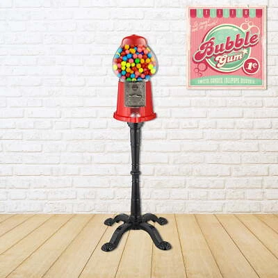 $41.99 • Buy 15  Red Vintage Candy Gumball Machine & Bank With Stand