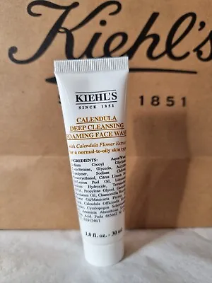 Kiehl's  Calendula Deep Cleansing Foaming Face Wash 30ml Small Size • £7.99